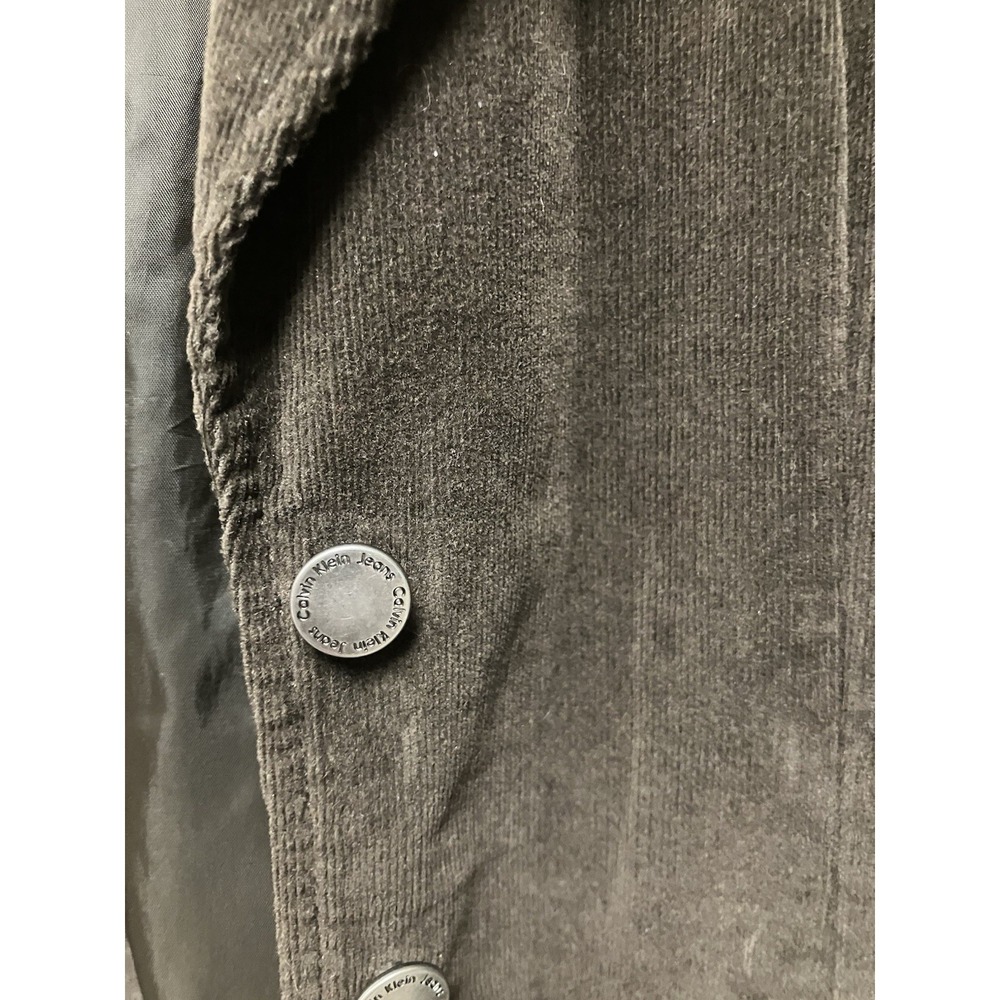 CALVIN KLEIN JEANS Blazer Brown Cotton Corduroy Western Equestrian Preppy Large - Picture 4 of 10